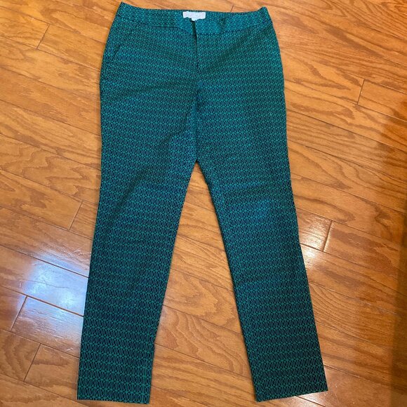 Banana Republic Green Patterned Pants in Martin Fit.  Size 4. - Picture 1 of 3